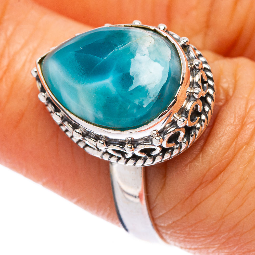 Larimar Ring Size 7.25 (925 Sterling Silver) R146211