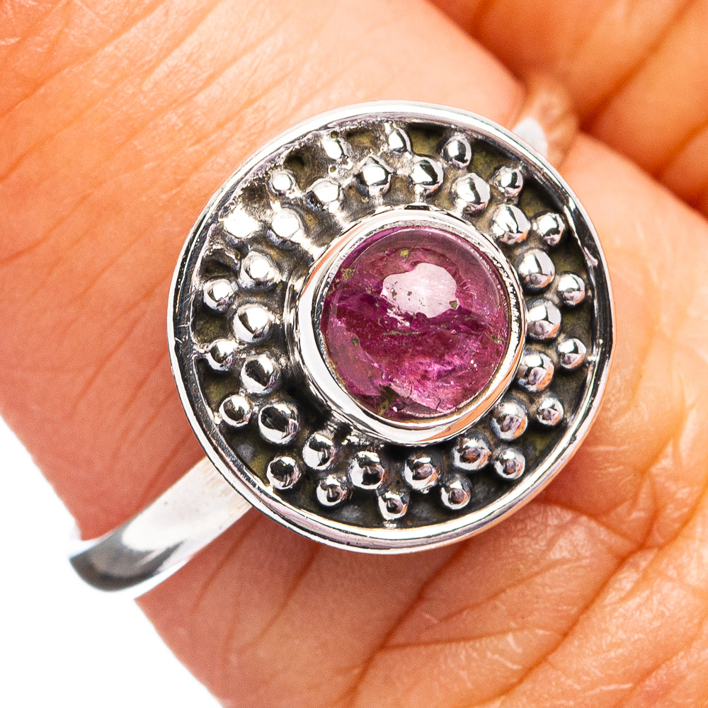 Pink Tourmaline Ring Size 6.75 (.925 Sterling Silver)