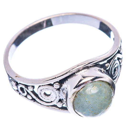 Aquamarine 925 Sterling Silver Ring Size 8 (925 Sterling Silver) R5358
