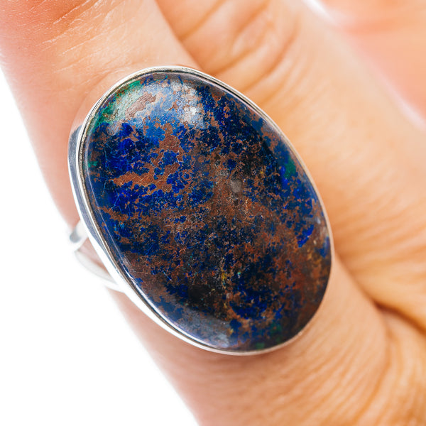 Premium Azurite Ring Size 7.5 (.925 Sterling Silver)