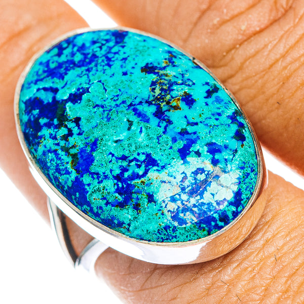 Premium Blue Bird Azurite Ring Size 9 (.925 Sterling Silver)