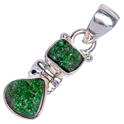 Rare Uvarovite Garnet Pendant 1 1/8" (925 Sterling Silver) P40641