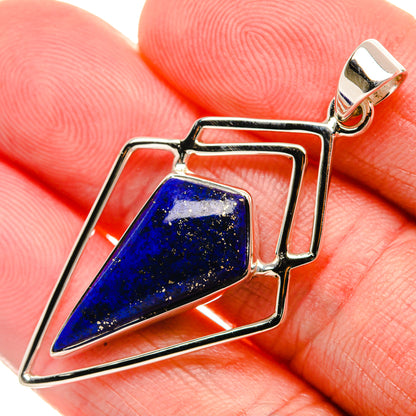 Premium Lapis Lazuli 925 Sterling Silver Pendant 1 7/8" (925 Sterling Silver) PD37754