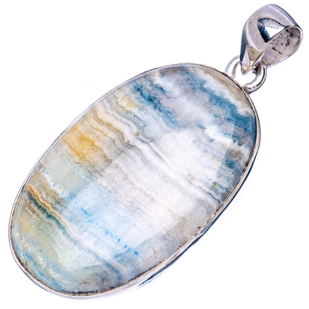Blue Scheelite Pendant 1 3/4" (925 Sterling Silver) P42209
