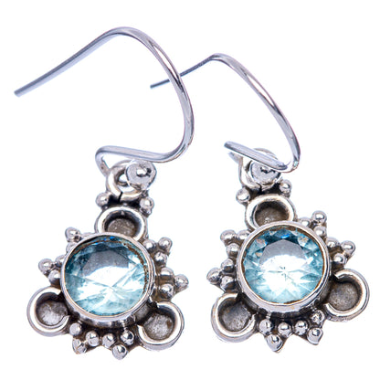 Blue Topaz EarDainty Rings 1 1/8" (925 Sterling Silver) E433141