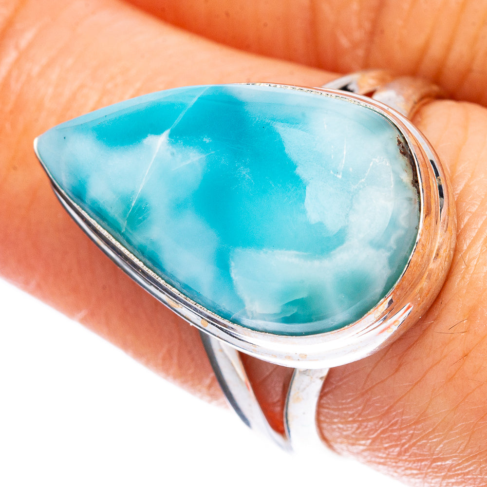 Larimar Ring Size 8 (925 Sterling Silver) R2374