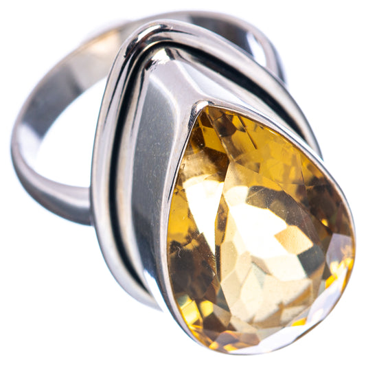 Premium Beer Quartz Ring Size 6 (.925 Sterling Silver)