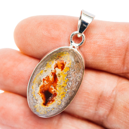 Mexican Fire Opal Pendant 1 1/2" (.925 Sterling Silver)
