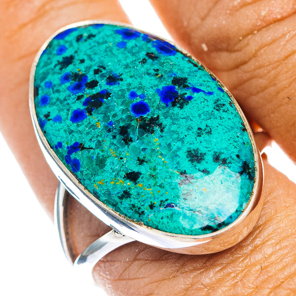 Premium Blue Bird Azurite Ring Size 10 (.925 Sterling Silver)