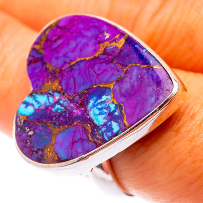 Large Purple Copper Composite Turquoise Ring Size 8.5 (925 Sterling Silver) R141006