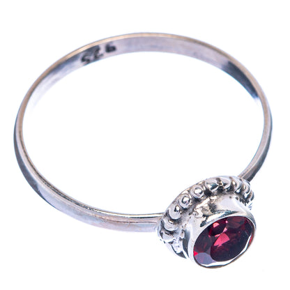 Garnet Dainty Ring Size 6.5 (925 Sterling Silver) R145397