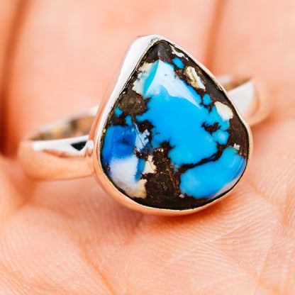 Golden Hills Turquoise Ring Size 7.25 (.925 Sterling Silver)