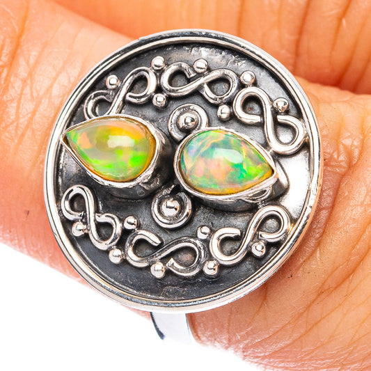 Rare  Ethiopian Opal Ring Size 6.75 (925 Sterling Silver) R3738