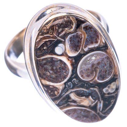 Turritella Agate Ring Size 5 (925 Sterling Silver) R1677