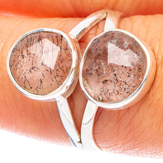 Tourmalinated Quartz Ring Size 7.75 (925 Sterling Silver) R6842