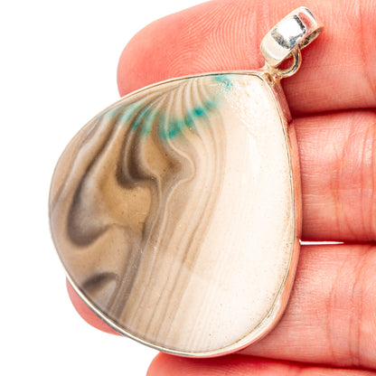 Striped Flint Pendant 2" (.925 Sterling Silver)