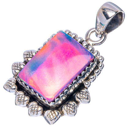 Value Aura Opal Pendant 1 1/4" (925 Sterling Silver) P42189