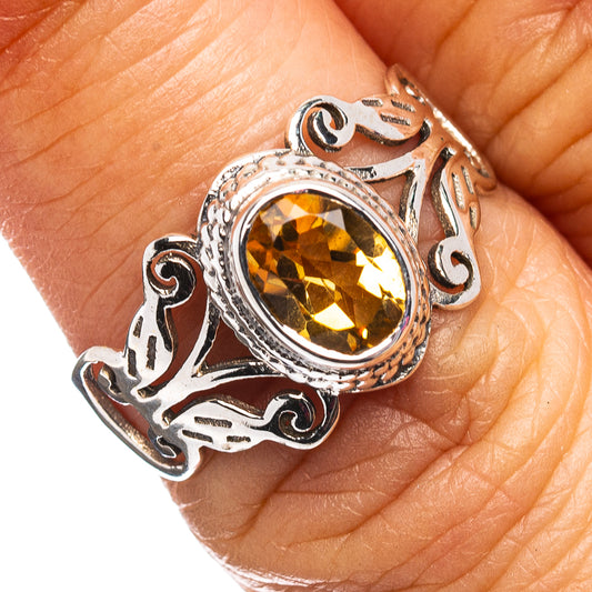 Citrine Ring Size 6.75 (.925 Sterling Silver)