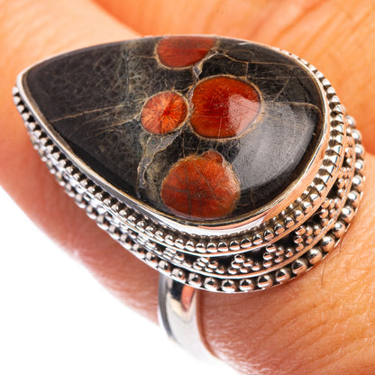 Large Poppy Jasper Ring Size 7.75 (925 Sterling Silver) R143058