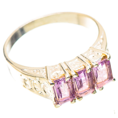 Faceted Pink Amethyst Dainty Ring Size 8 (925 Sterling Silver) RING138204