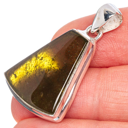 Vessonite Pendant 1 1/4" (925 Sterling Silver) P40736