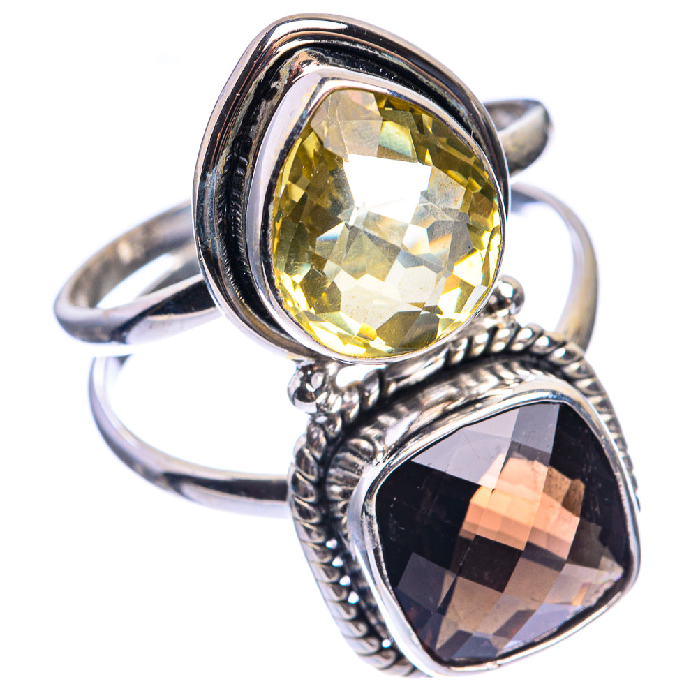 Large Smoky Quartz, Citrine Ring Size 11.5 (925 Sterling Silver) RING143474