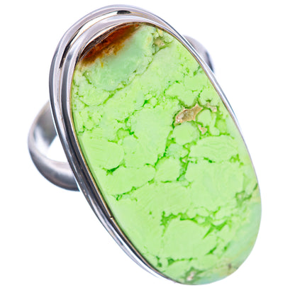 Premium Lemon Chrysoprase Ring Size 7.75 (.925 Sterling Silver)