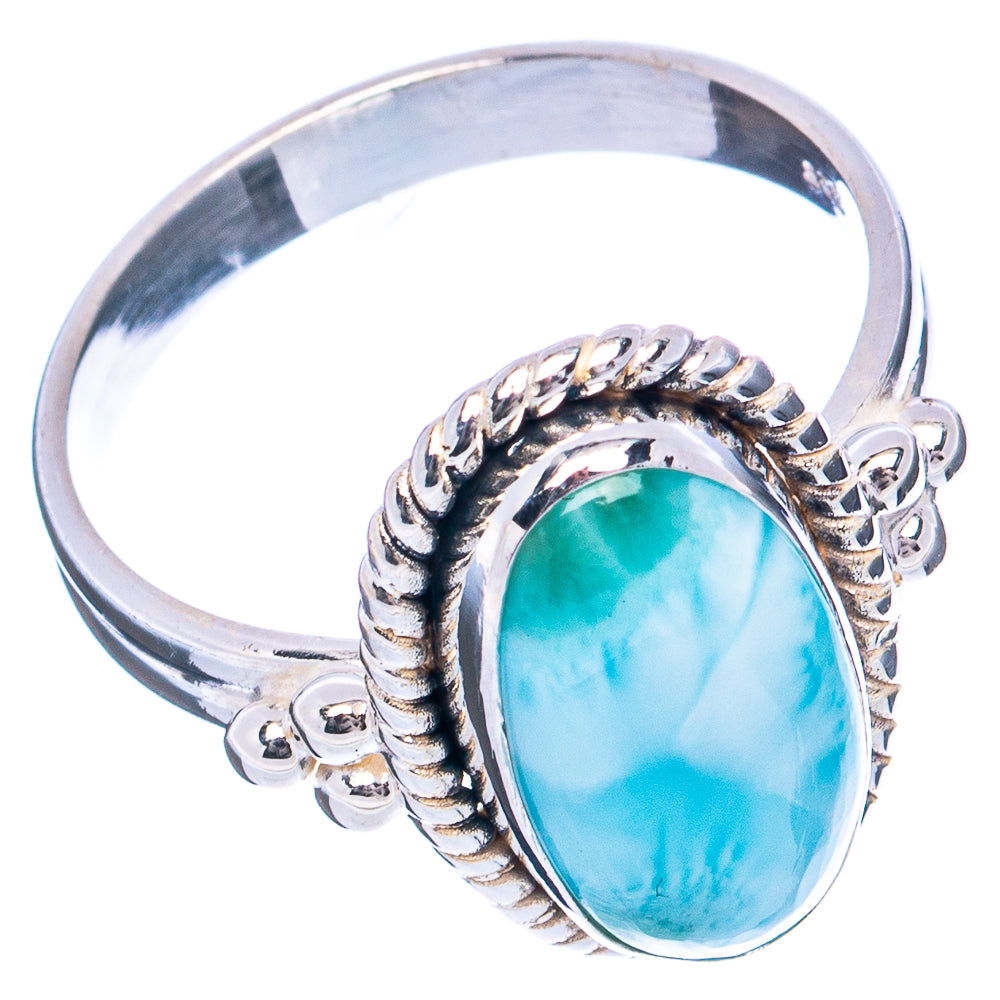 Rare Larimar Ring Size 8.25 (.925 Sterling Silver)