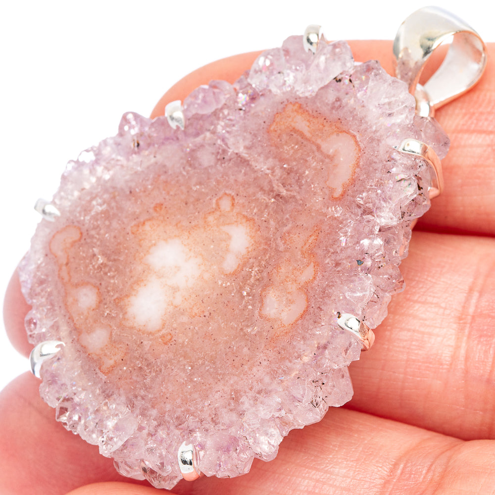 Amethyst Stalactite Pendant 1 3/4" (925 Sterling Silver) P41519