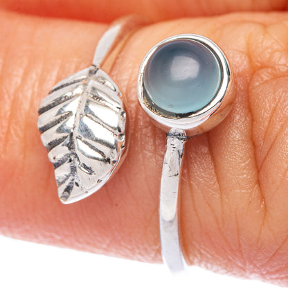 Aqua Chalcedony Dainty Ring Size 6 (925 Sterling Silver) R145815