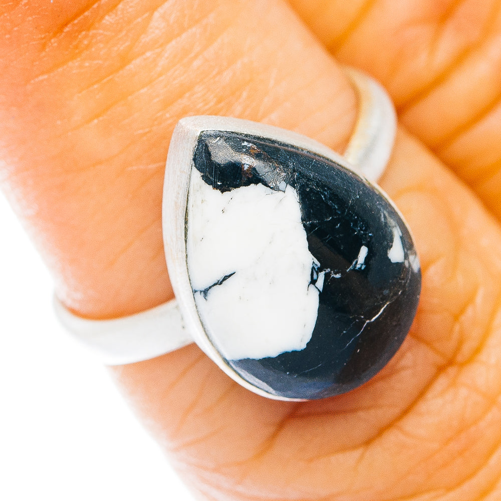 White Buffalo Turquoise Ring Size 6 (.925 Sterling Silver)