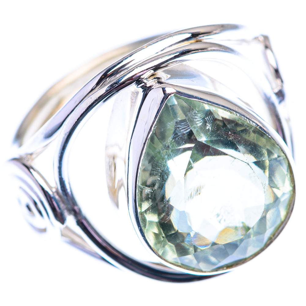 Faceted Green Amethyst 925 Sterling Silver Ring Size 7 (925 Sterling Silver) RING140349