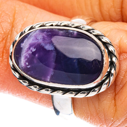 Mexican Purple Opal (Morado) Ring Size 5 (925 Sterling Silver) R5087