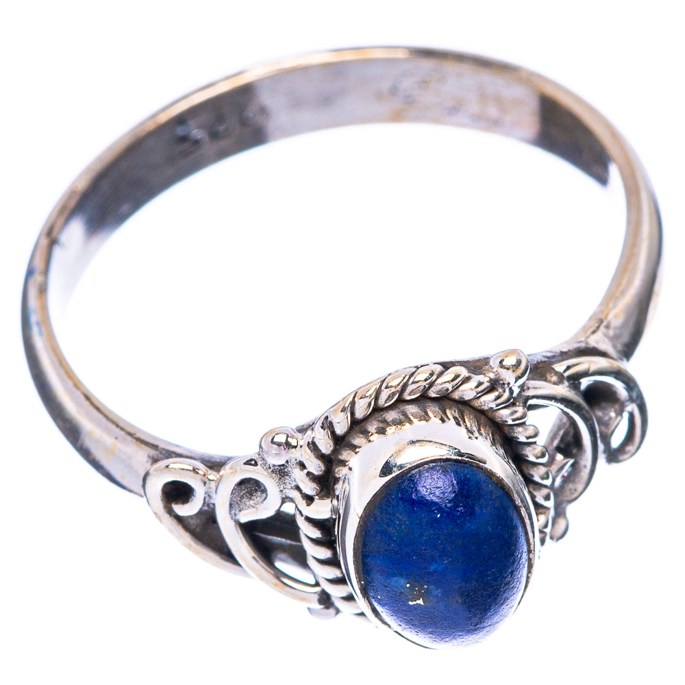 Lapis Lazuli Dainty Ring Size 6.75 (925 Sterling Silver) R5818