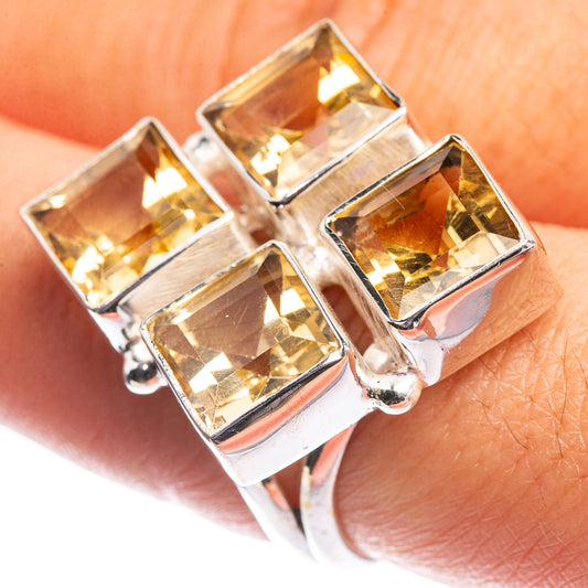 Large Faceted Citrine Ring Size 7.75 (925 Sterling Silver) R144176