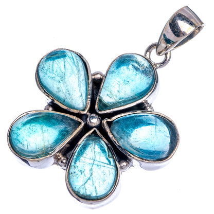 Blue Fluorite Pendant 1 1/2" (925 Sterling Silver) P39816