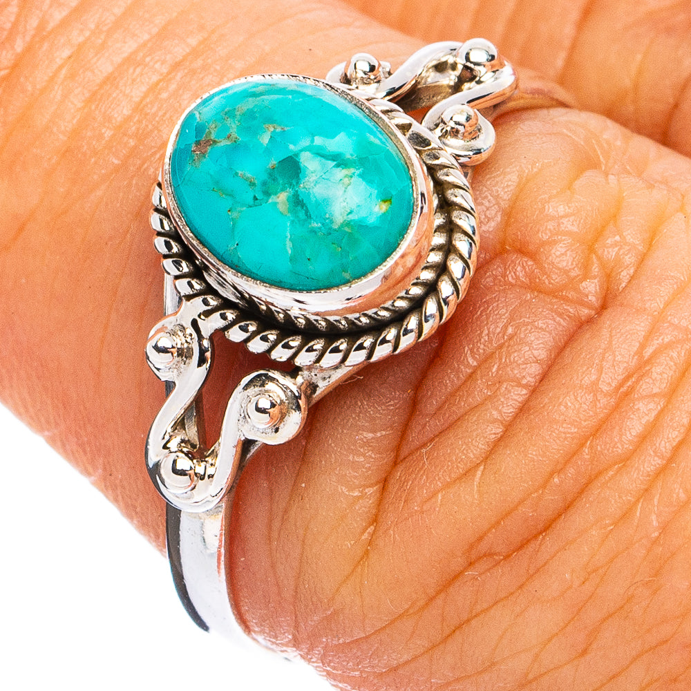 Mohave Turquoise Ring Size 7.75 (925 Sterling Silver) R8344