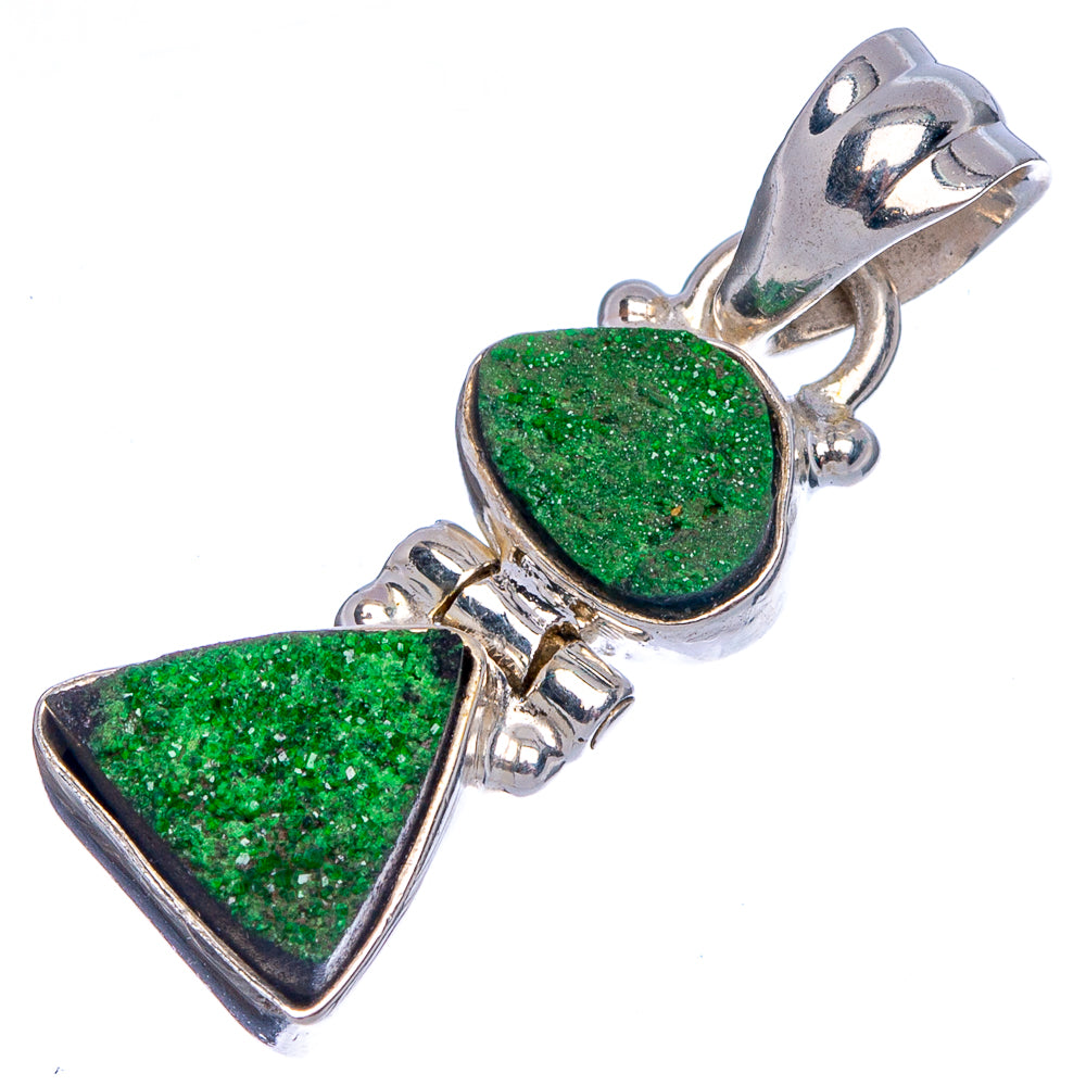 Rare Uvarovite Garnet Pendant 1 1/4" (925 Sterling Silver) P40370