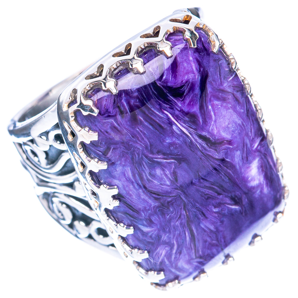 Signature Charoite Ring Size 8 (925 Sterling Silver) R2568