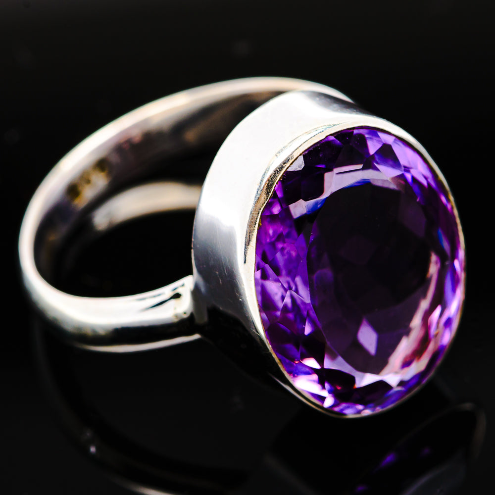 Premium Brazilian Amethyst Ring Size 6 Adjustable (.925 Sterling Silver)