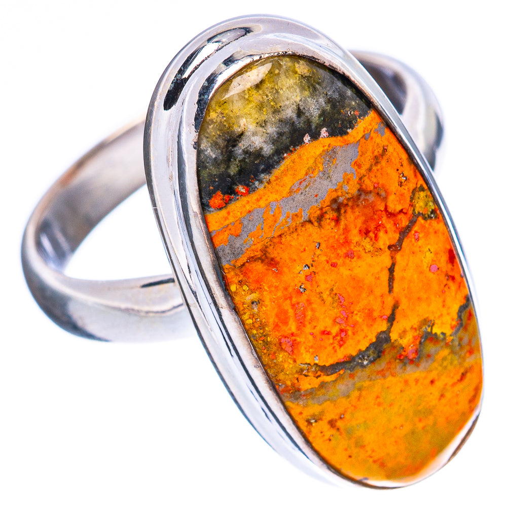 Bumble Bee Jasper Ring Size 8 (925 Sterling Silver) R3410