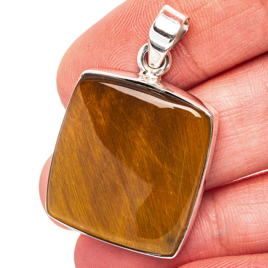 Hematite Quartz Pendant 1 1/2" (.925 Sterling Silver)