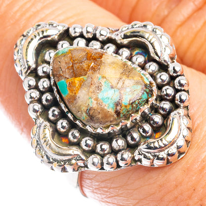 Rare Sonora Mountain Turquoise Ring Size 8 (.925 Sterling Silver)