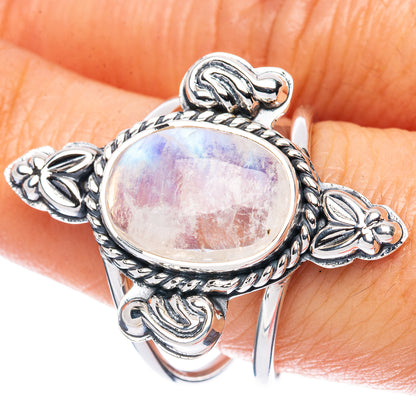 Premium Rainbow Moonstone Ring Size 8.75 (925 Sterling Silver) R2620