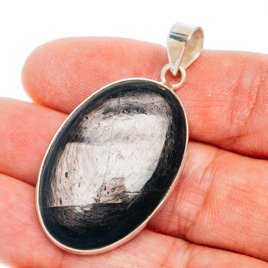Premium Hypersthene Pendant 1 3/4" (.925 Sterling Silver)