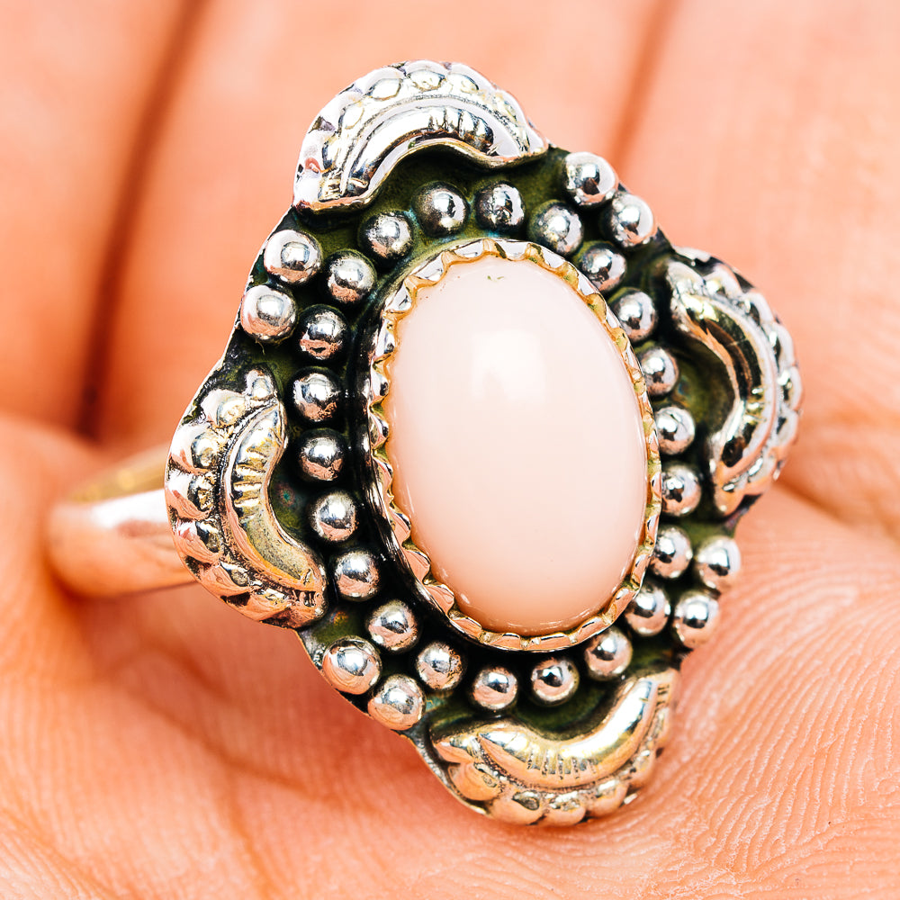 Pink Opal Ring Size 8.75 (.925 Sterling Silver)