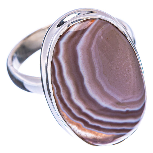 Botswana Agate Ring Size 7.5 (925 Sterling Silver) R3108