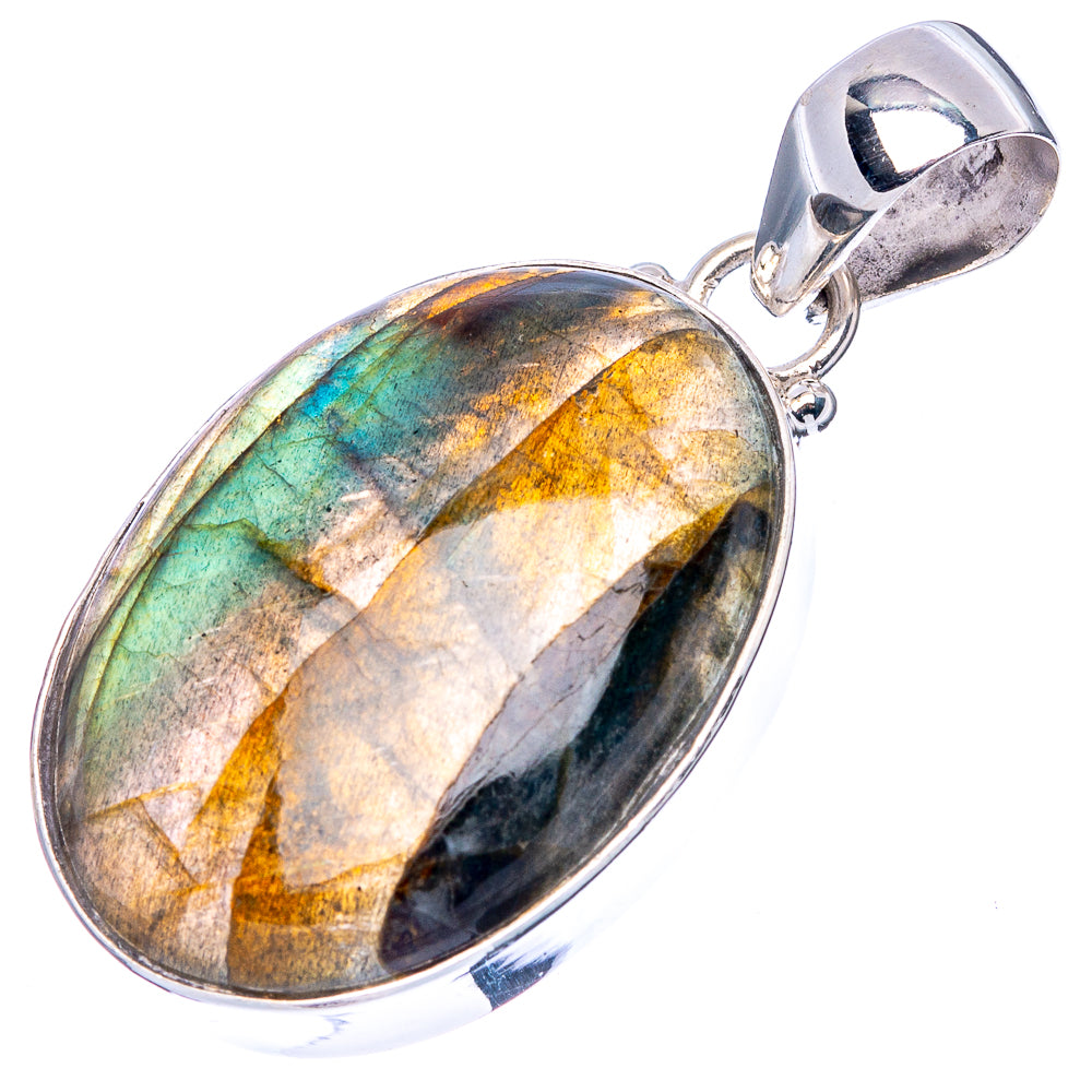Labradorite Pendant 1 5/8" (925 Sterling Silver) P43199