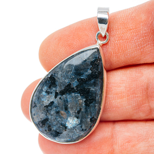 Premium Larvikite Pendant 1 3/4" (.925 Sterling Silver) Carat