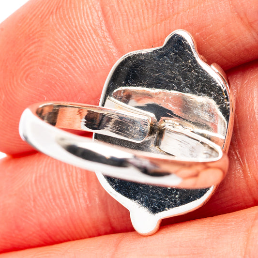 Southwestern Style Mosaic Opal Ring Size 8 Adjustable (.925 Sterling Silver)